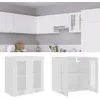 Image de vidaXL Armoire en verre suspendue Blanc 60x31x60 cm Bois ingénierie 802521