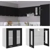 Image de vidaXL Vitrine suspendue Lyon Noir 60 x 31 x 60 cm Bois dingénierie 802522
