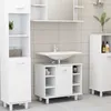Image de vidaXL Armoire de salle de bain Blanc 60x32x535 cm Aggloméré