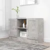Image de vidaXL Buffet Gris béton 120x305x70 cm Aggloméré
