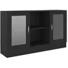 Image de vidaXL Armoire à vitrine Noir 120x305x70 cm Bois dingénierie 802787