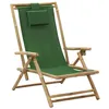 Image de vidaXL Chaise de Relaxation Inclinable Fauteuil de Jardin Chaise Pliable dExtérieur Chaise de Jardin Patio Terrasse Vert 313027