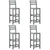 Image de Tabourets de bar - vidaXL - Lot de 4 - Bois dacacia massif - Gris - Extérieur