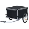 Image de Remorque de bicyclette - vidaXL - Noir et gris - Capacité de charge 65 kg