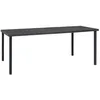 Image de vidaXL Table à dîner dextérieur Anthracite 190x90x74 cm Acier
