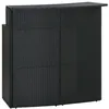 Image de Table de bar de jardin Noir 120x55x110 cm Résine tressée