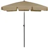 Image de vidaXL Parasol de Plage Abri de Soleil Parasol de Jardin Parasol de Patio Terrasse Extérieur Anti-UV Anti-décoloration Taupe 314722