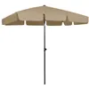 Image de vidaXL Parasol de Plage Abri de Soleil Parasol de Jardin Parasol de Patio Terrasse Extérieur Anti-UV Anti-décoloration Taupe 314730