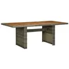 Image de vidaXL Table de Jardin Table de Salle à Manger Table de Terrasse Meuble de Patio Bistro Extérieur Marron Résine Tressée Bois 313314