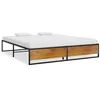 Image de vidaXL Cadre de lit sans matelas noir métal 180x200 cm 324818
