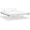 Image de vidaXL Cadre de lit sans matelas blanc métal 180x200 cm 324836