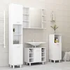 Image de Ensemble de meubles de salle de bain 4pcs Blanc Bois ingénierie