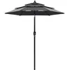 Image de vidaXL Parasol de jardin à 3 niveaux avec mât en aluminium anthracite 313854