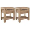 Image de vidaXL Tables de chevet avec tiroirs 2 pcs 40x30x48 cm Acacia solide 3057529