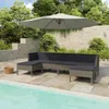 Image de vidaXL Salon de jardin 6 pcs avec coussins résine tressée gris 3056964