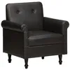 Image de vidaXL Fauteuil Noir Cuir véritable