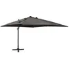 Image de vidaXL Parasol de Jardin en Porte-à-faux avec Mât et Lumières LED Pare-soleil de Patio Abri de Soleil Terrasse Extérieur 312346
