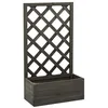Image de vidaXL Jardinière à treillis de jardin Gris 50x25x90 cm Bois de sapin