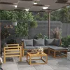 Image de vidaXL Salon de jardin 6 pcs avec coussin Bois dacacia solide 3057604