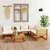 Image de vidaXL Salon de Jardin 8 pcs avec Coussin Mobilier de Patio Meubles de Terrasse Mobilier de Jardin Meubles dExtérieur Crème 3057646