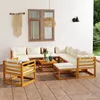 Image de vidaXL Salon de Jardin 12 pcs avec Coussin Mobilier de Patio Meubles de Terrasse Meubles dExtérieur Mobilier de Jardin 3057649