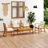 Image de vidaXL Salon de Jardin 5 pcs avec Coussin Mobilier de Patio Meubles de Terrasse Mobilier de Jardin Meubles dExtérieur Bois 3057790