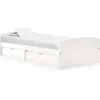 Image de vidaXL Cadre de lit avec 2 tiroirs sans matelas blanc 90x200 cm 322155