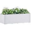 Image de vidaXL Lit surélevé de jardin et système darrosage Blanc 100x43x33 cm