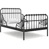 Image de vidaXL Cadre de lit extensible Noir Métal 80x130-200 cm