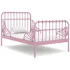 Image de vidaXL Cadre de lit extensible Rose Métal 80x130-200 cm