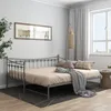 Image de vidaXL Cadre de canapé-lit extensible Gris Métal 90x200 cm