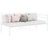 Image de vidaXL Cadre de canapé-lit Blanc Métal 90x200 cm Blanc métal enduit de poudre