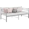 Image de vidaXL Cadre de canapé-lit extensible sans matelas gris métal 90x200cm 324772