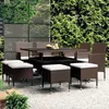 Image de vidaXL Ensemble à Dîner de Jardin 9 pcs Mobilier de Salle à Manger de Terrasse Table et Chaises de Repas Salon de Jardin 3058351