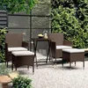 Image de vidaXL Ensemble de Bistro 5 pcs Mobilier dExtérieur Ensemble de Meubles de Terrasse Mobilier de Jardin Résine Tressée et 3058391