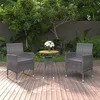 Image de vidaXL Ensemble de Salle à Manger de Jardin 3 pcs Mobilier à Dîner de Terrasse Table et Chaises de Repas de Patio Salon de 3058463