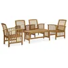 Image de vidaXL Salon de Jardin 5 pcs Mobilier dExtérieur Meubles de Terrasse Meubles de Jardin Mobilier de Patio Arrière-Cour Bois 3057974