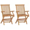 Image de Chaises de jardin pliables - vidaXL - Bois de teck massif - Marron - Naturel - 2 personnes
