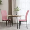 Image de vidaXL Chaises à manger lot de 2 Rose Velours 326097