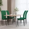 Image de vidaXL Chaises à manger lot de 4 Vert foncé Velours 326106