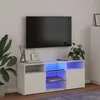 Image de vidaXL Meuble TV avec lumières LED blanc 120x30x50 cm 804301