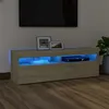 Image de vidaXL Meuble TV avec Lumières LED Armoire de Télévision Meuble Télé de Salon Armoire Basse Salle de Séjour Intérieur 804376