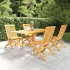 Image de vidaXL Salon de Jardin 5 pcs Mobilier de Repas Ensemble de Salle à Manger Table et Chaises à Dîner Extérieur Patio Bois de 3059593