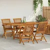 Image de vidaXL Salon de Jardin 5 pcs Mobilier de Repas Ensemble de Salle à Manger Table et Chaises à Dîner Patio Extérieur Bois de 3059595