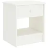 Image de vidaXL Table de chevet Blanc 35x30x40 cm Bois de pin massif