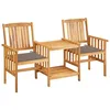 Image de vidaXL Acacia Solide Chaises de Jardin avec Table à Thé et Coussins Ensemble de Meubles de Terrasse Salon de Jardin Mobilier 3061283