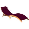 Image de vidaXL Chaise longue de jardin avec coussin Bois dacacia solide 3061581