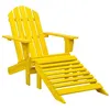 Image de vidaXL Bois de Sapin Chaise de Jardin Adirondack avec Pouf Fauteuil de Patio Siège dExtérieur Chaise de Terrasse Fauteuil 315864