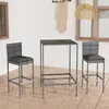 Image de Ensemble de bar de jardin - vidaXL - Résine tressée Gris - 2 personnes - Contemporain