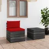 Image de vidaXL Salon Palette de Jardin 2 pcs avec Coussins Meubles de Terrasse Meubles dExtérieur Mobilier de Jardin Mobilier de 3061665